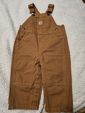 Carhartt Tan/Brown Duck Bib Overalls